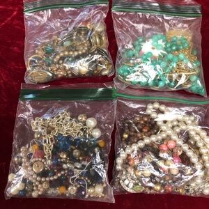 Four Bags of Costume Jewlery